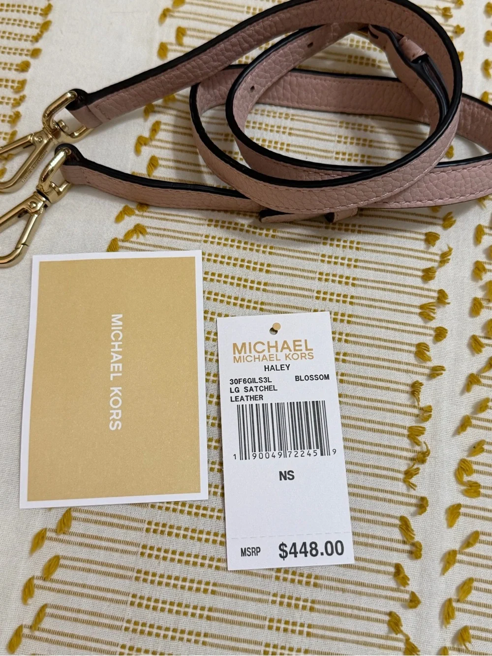 Michael Kors Blossom Pink Pebbled Leather Satchel